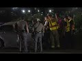 Vehicle leaves roadway, strikes tree along Eastex Freeway