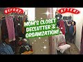 MOM'S CLOSET DECLUTTER & ORGANIZATION *CHRISTMAS TRANSFORMATION* using only things from DOLLAR TREE!