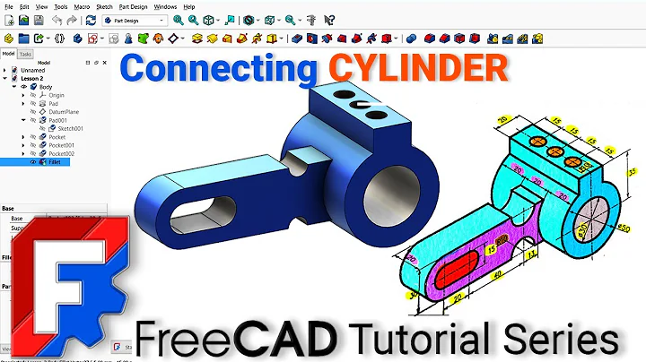 FreeCAD Beginner Course | Module 1 – Lesson 3 | Create a Complex 3D Model in 7 Easy Steps