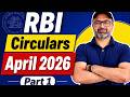 RBI Circulars April 2026 | Must Cover for RBI Grade B 2026 | Finance Current Affairs | Madhav Sir