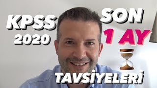 #KPSS ye 1 AY KALA 5 ÖNEMLİ TAVSİYEM | Hedef 90 üstü Puan #kpss2020