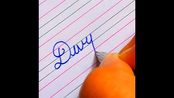 "Divya" Beautiful name in Calligraphy #calligraphy #cursivewriting #shorts