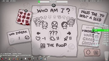 The Binding of Isaac Afterbirth+ 7 Character Speedrun WR 1:18:04