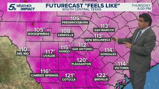 Extreme Heat Warning in effect as heat index climbs above 110 | KENS 5 Weather Impact Forecast