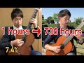 Guitar Progress | What if a Beginner Learns to Play Classical Guitar for 10,000 Hours / Hour 738