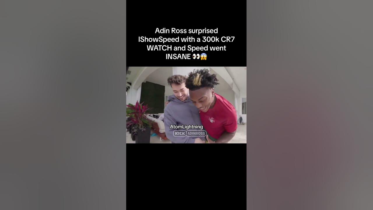 Adin Ross surprised IShowSpeed with a 300k CR7 WATCH and Speed went