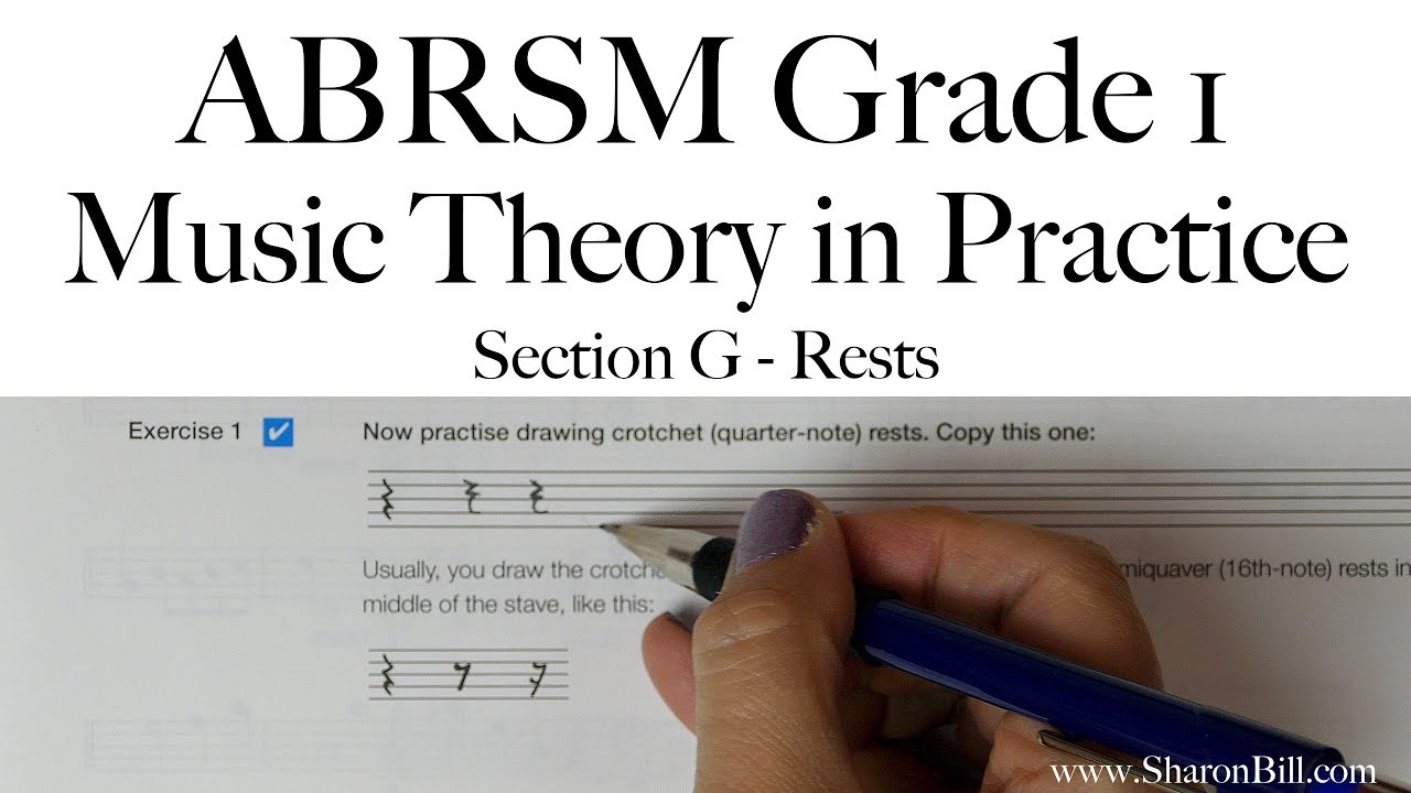 ABRSM Grade 1 Music Theory Section G Rests with Sharon Bill