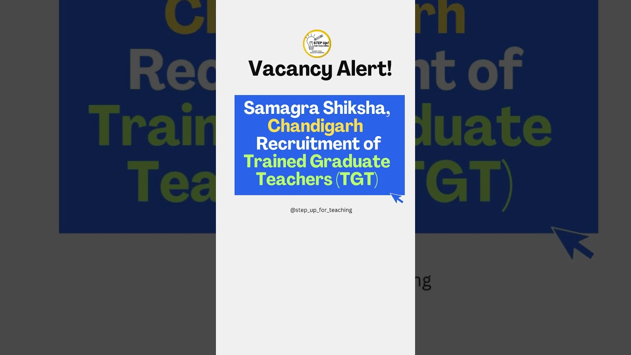 TGT vacancy in Chandigarh 