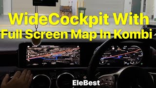 Wide Cockpit With Full Screen Map In Kombi Retrofitted In W177, AMG Track Pace, Baidu Carlife