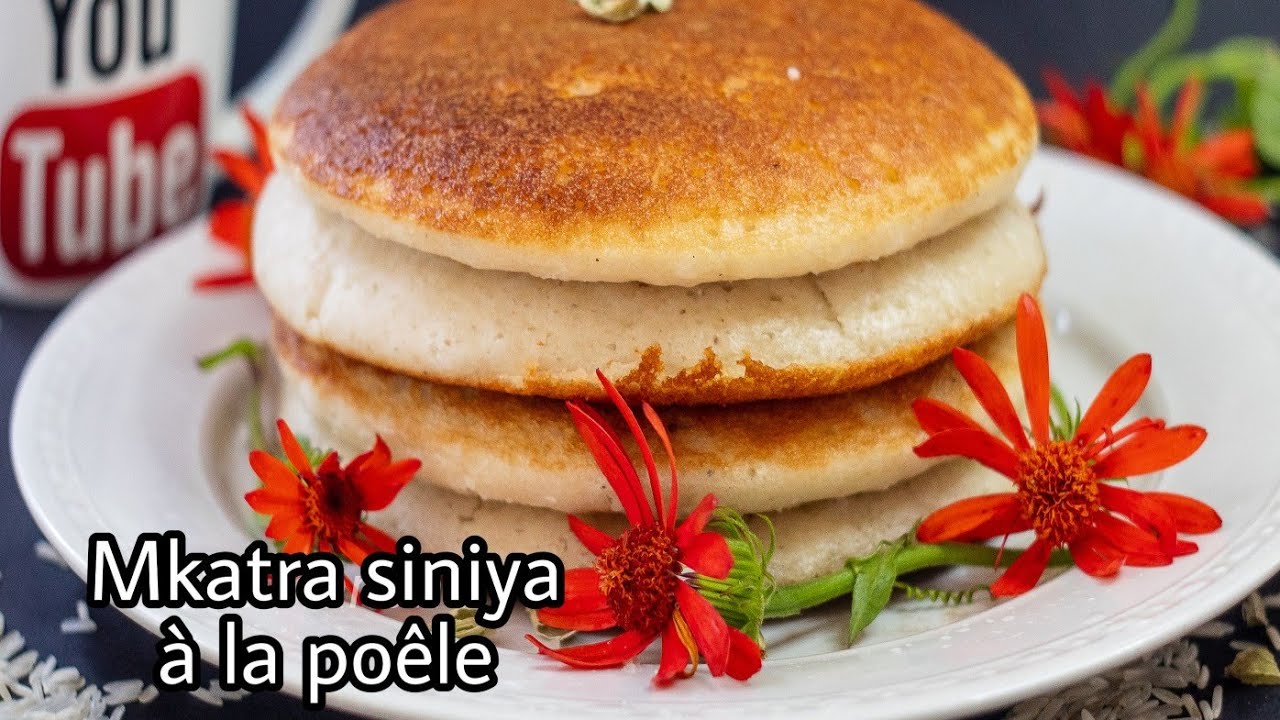 RECETTE DE MKATRE WA SINIYA À LA POÊLE/crêpes comoriennes à base de riz et lait de coco