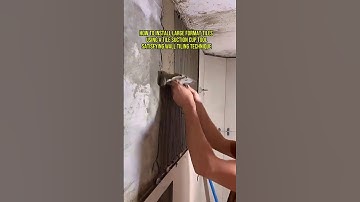 How to Install Large Format Tiles Using a Tile Suction Cup Tool | Satisfying Wall Tiling Technique