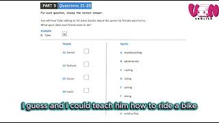 KET | Listening Practice | Succeed in A2 Key | Test 2 | Part 5