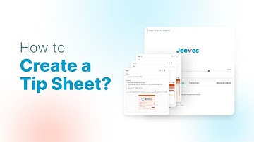 How to Create a Tip Sheet in Minutes With Jeeves