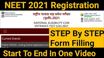 NEET 2021 Application Form Filling Process | How to fill Neet Application form Complete Process
