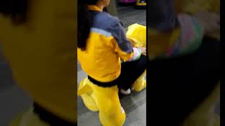 Stuffed animal riding factory test