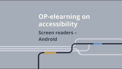 Screen readers - Android