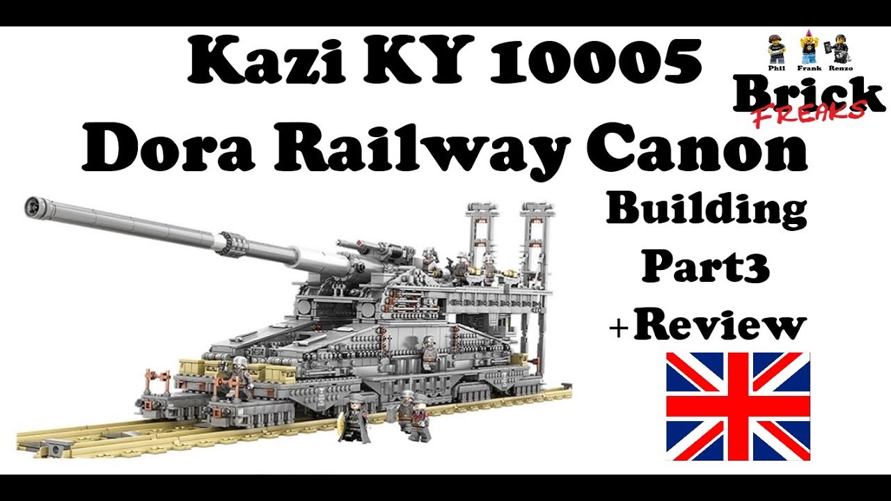 WW2 Gustav Dora Cannon Railway Gun WWII Building Blocks Toy Bricks