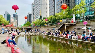 [4K] 서울 청계천 산책 Korea Seoul Cheonggyecheon walk