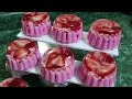 Gelatinas de fresa con fresas encapsuladas