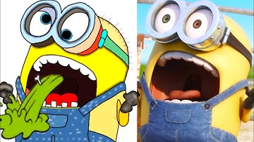Despicable Me 4 🤣 Minions - Stuart & Dave Funny Drawing Meme | Best of Funny Minions Scenes Video