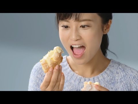 【日本CM】小島瑠璃子面對日式泡芙吃到停不了大滿足