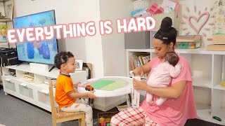 MY STRUGGLES AS A MOM OF 2 | NEWBORN &amp; TODDLER | STAY AT HOME MOM!