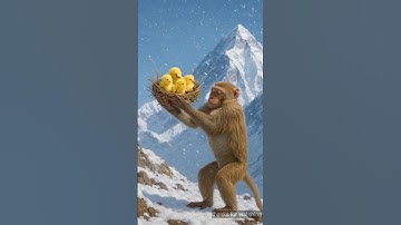 "Baby Bird Was Falling… But a Monkey Did the Unthinkable!" #shorts #monkey #pigeon #ai