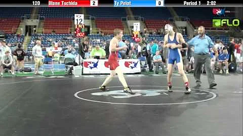 Junior 120 - Blane Tschida (Minnesota) vs. Ty Pelo...