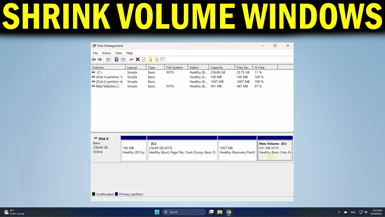 How To Shrink Volume in Windows 11 - YouTube