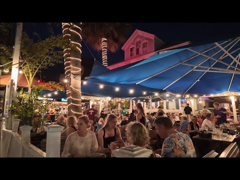 Florida Key West Night Life Duval Street Walk 