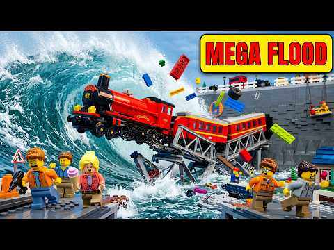 LEGO FLOOD - GIANT Dam Breach - Evolution Disaster Movie 4K 60Fps