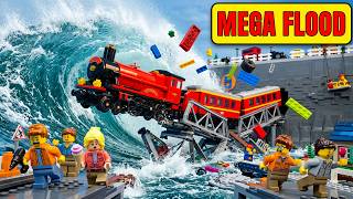 LEGO FLOOD - GIANT Dam Breach - Evolution Disaster Movie 4K 60Fps