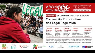 Webinar 8 - Community Participation and the Legal Regulation of Drugs