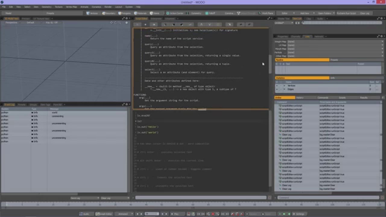 Python Editor Usage : Practical Examples. (modo 902) - YouTube