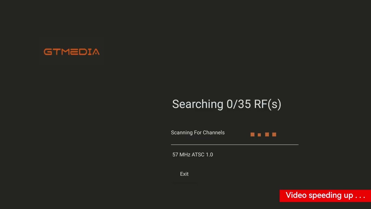 HDTV Player scan channels  with speeding up notice