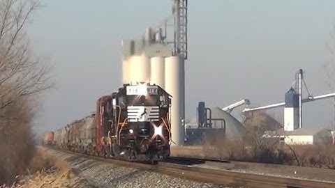 NS 718 Norfolk Southern RP-E4C slug leads the coil train through Broughton Ohio