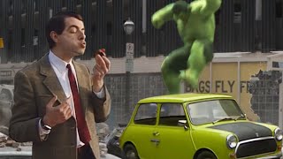 Hulk Destroys Mr Bean's Car