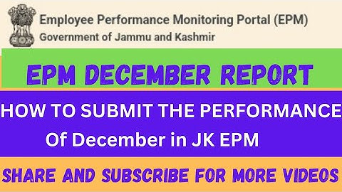 Employee Performance Report of December 2022.How to fill the EMP Report of December 2022.EMP Dec 22.