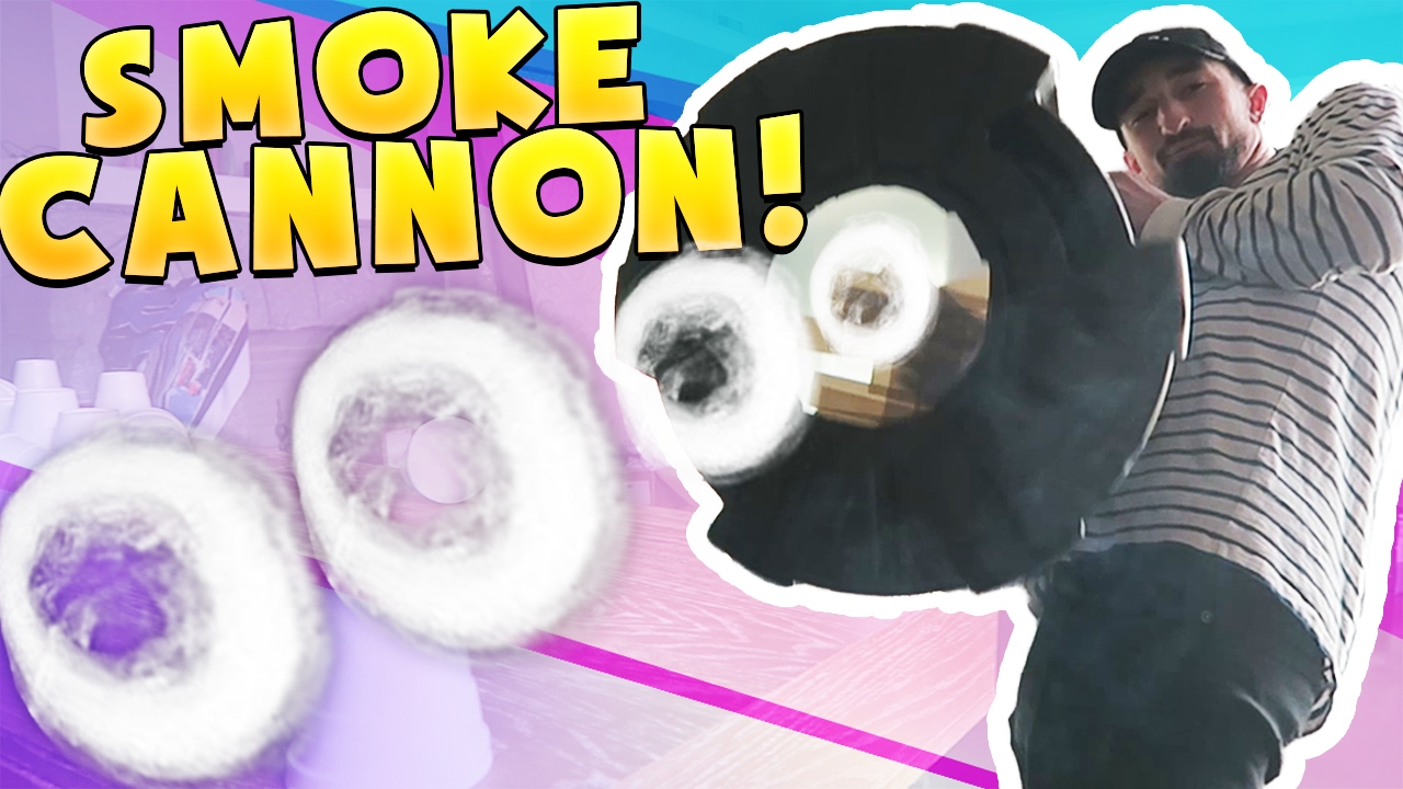 *SCIENCE EXPERIMENT* CRAZY SMOKE RING CANNON (CUP PYRAMID CHALLENGE