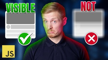 Do THIS to see if an element is visible! - JavaScript Tricks