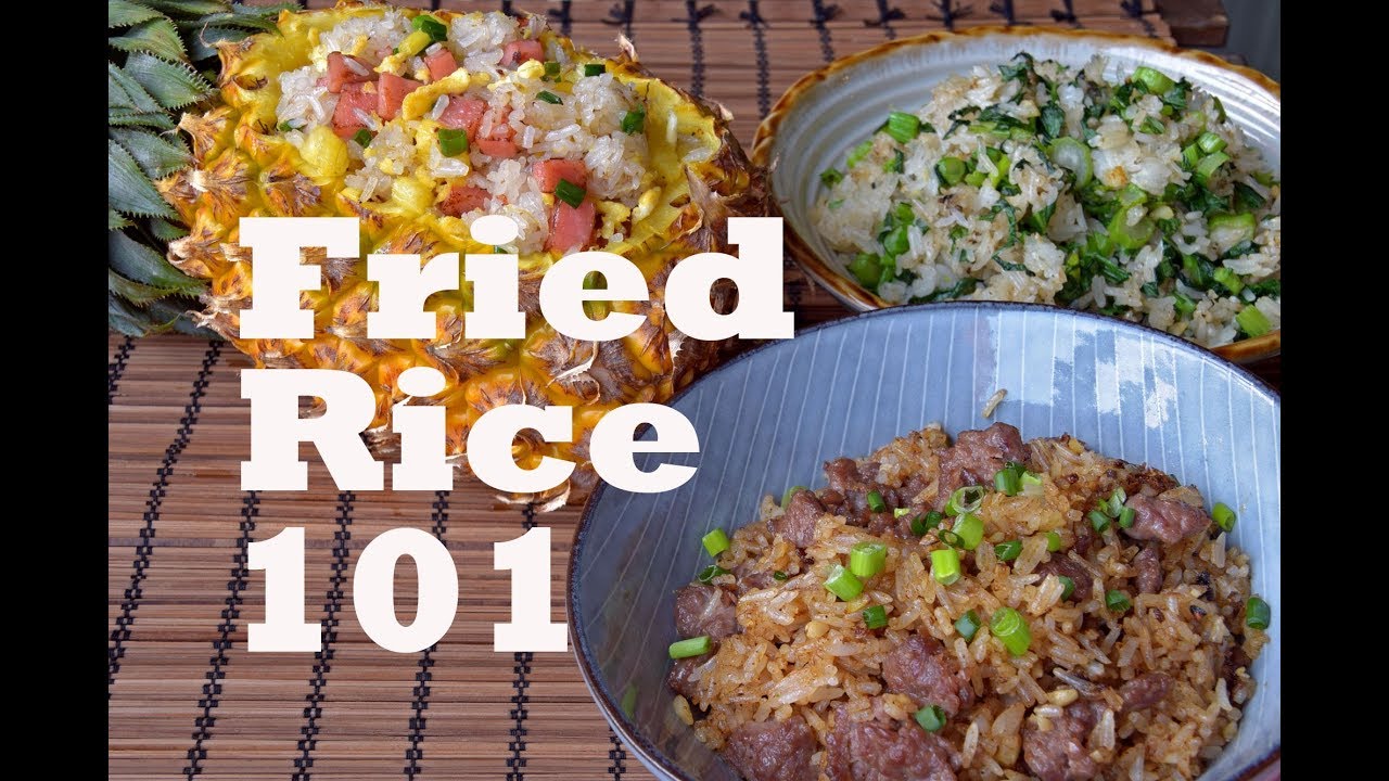 How to Make Any Fried Rice - Three Flavors and Recipes (沙茶牛肉炒饭/菠萝炒饭/菜心炒饭) | Chinese Cooking Demystified