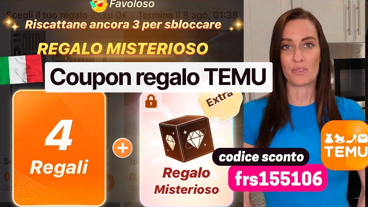 Codice sconto TEMU per omaggi gratuiti 💥 Come ottenere e attivare il codice TEMU