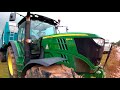 2012 John Deere 6190R 6.8 Litre 6-Cyl Diesel Tractor (190 / 109 HP) with Rollspeed Trailer