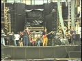 David Bowie: soundcheck on Glass Spider stage in front of the Berlin Reichstag