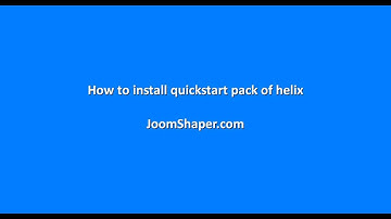 How to install quickstart pack of helix3