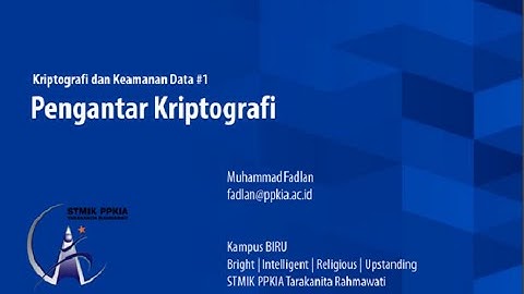 #1 Kriptografi (Cryptography) - Konsep Dasar Kriptografi