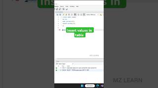 Insert data in mysql table #tamil #table #sql#mysql #shorts #yt #short #video #reels #tag #learn