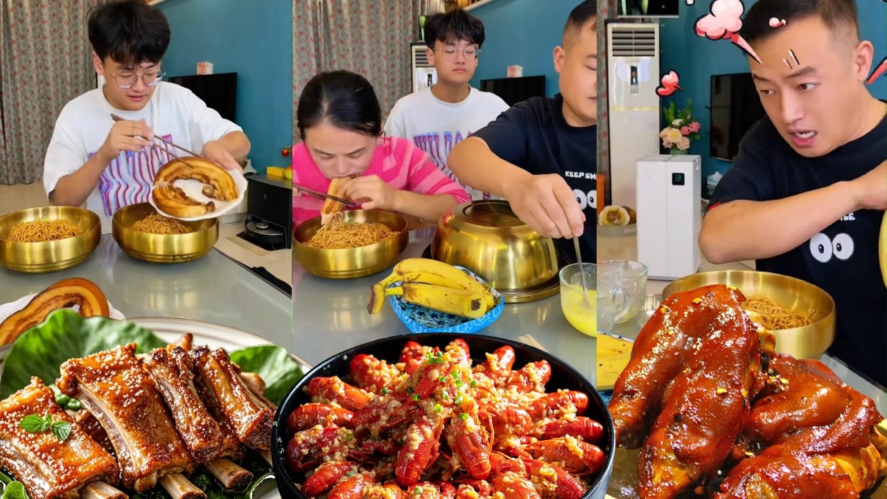 蠢老公又下个吃独食，儿子把红烧肉全部留给我，老公气坏了【香香和霍霍】