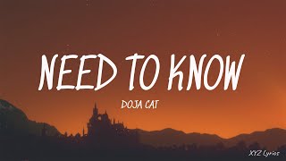 Doja Cat - Need To Know (Lyrics)