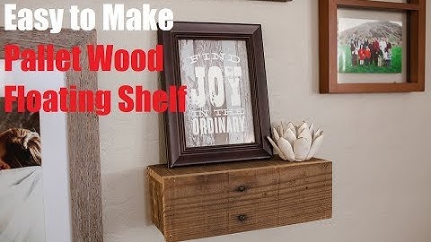 Easy to make pallet wood floating shelf.